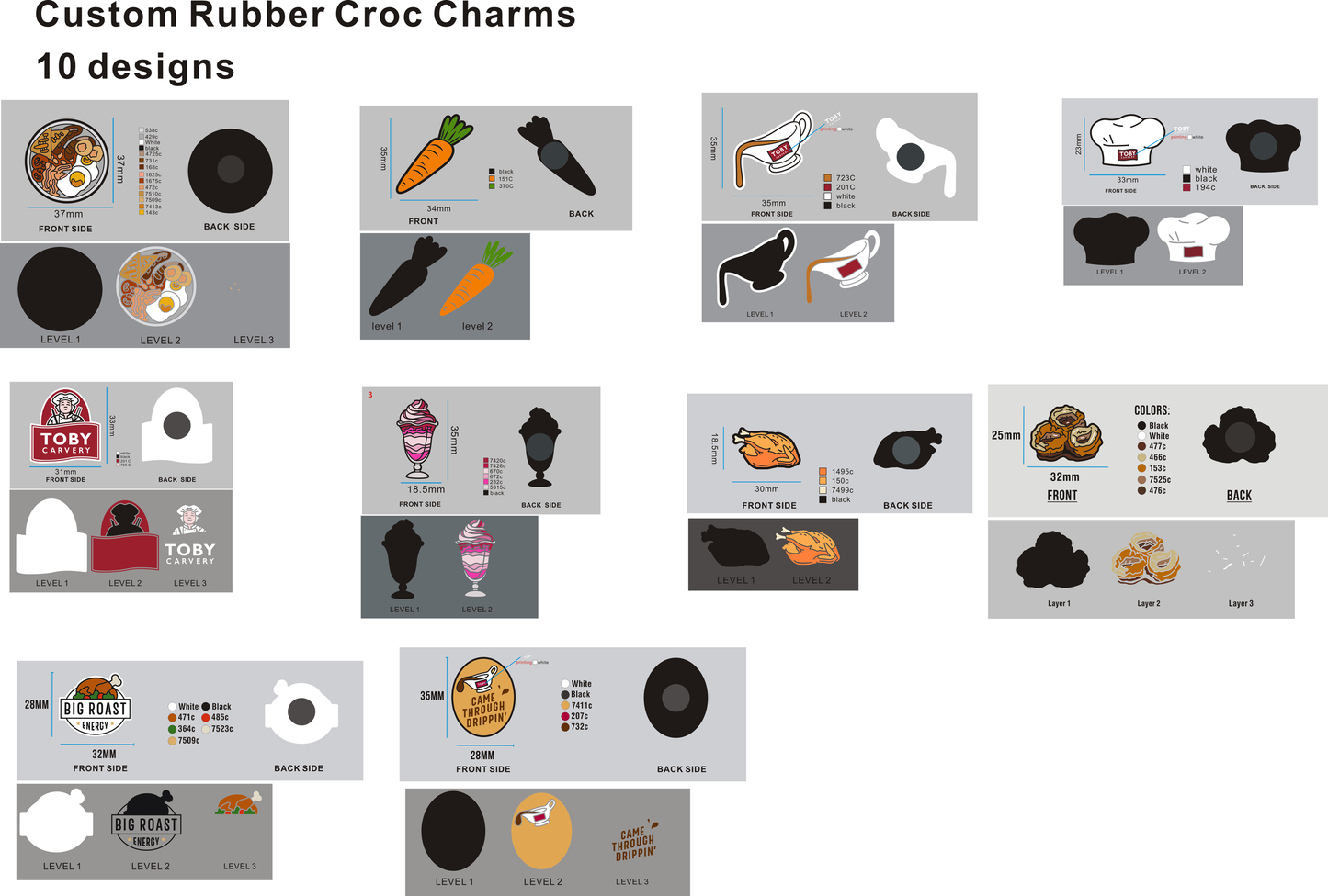 Reorder #BPUK1016-Custom Rubber Croc Charms-UK250509CC4Meg
