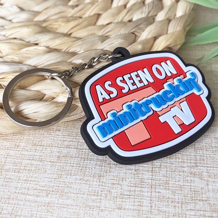 CUSTOM 3D DIE CUT RUBBER KEYCHAINS-REGULAR