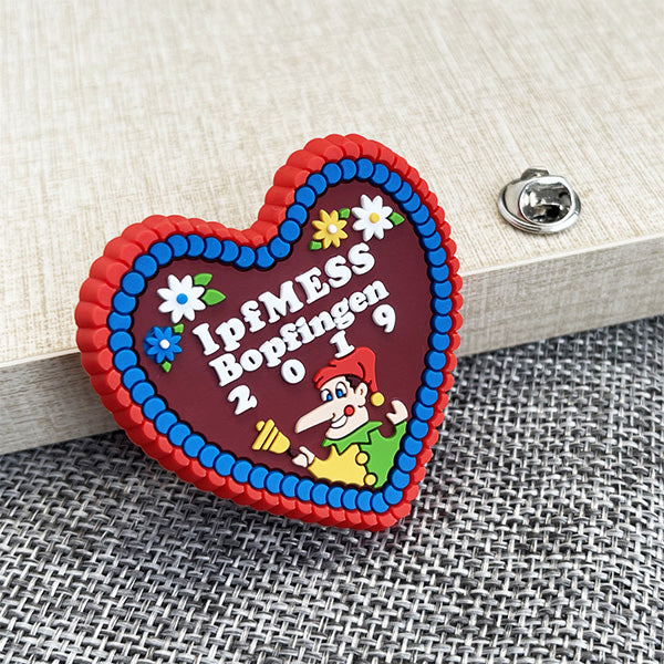 Custom 3D Die Cut Rubber Badge