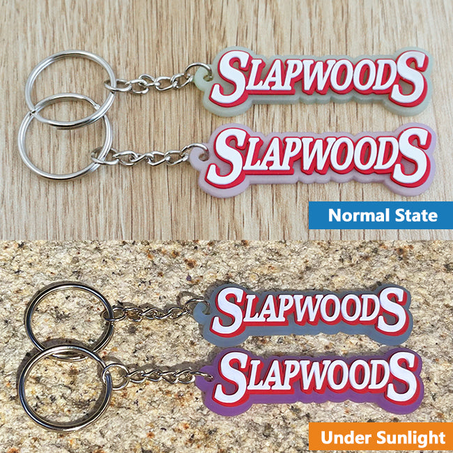 Custom 3D Die Cut Rubber Keychains-UV