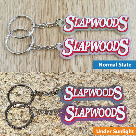 Custom 3D Die Cut Rubber Keychains-UV