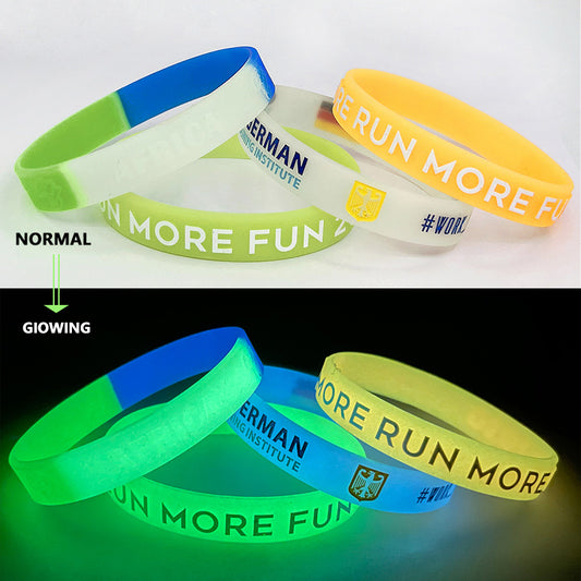 Custom Silicone Wristbands - Glowing