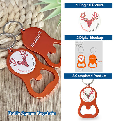 Aluminium Bottle Opener Keychains